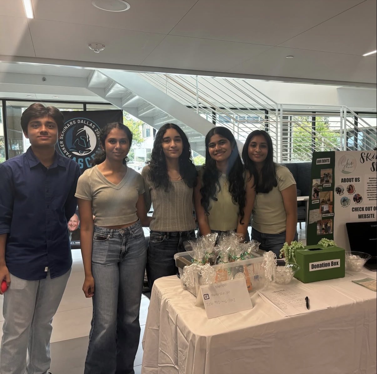 Skin For Skin team teaching kids about skin health at a local school.